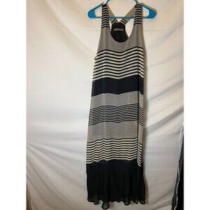 - Finn & Clover Womens‎ Size Large Long Maxi Dress Sundress Black White Flowy L